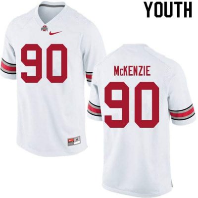 Youth Ohio State Buckeyes #90 Jaden McKenzie White Nike NCAA College Football Jersey Trade QNB0844AG